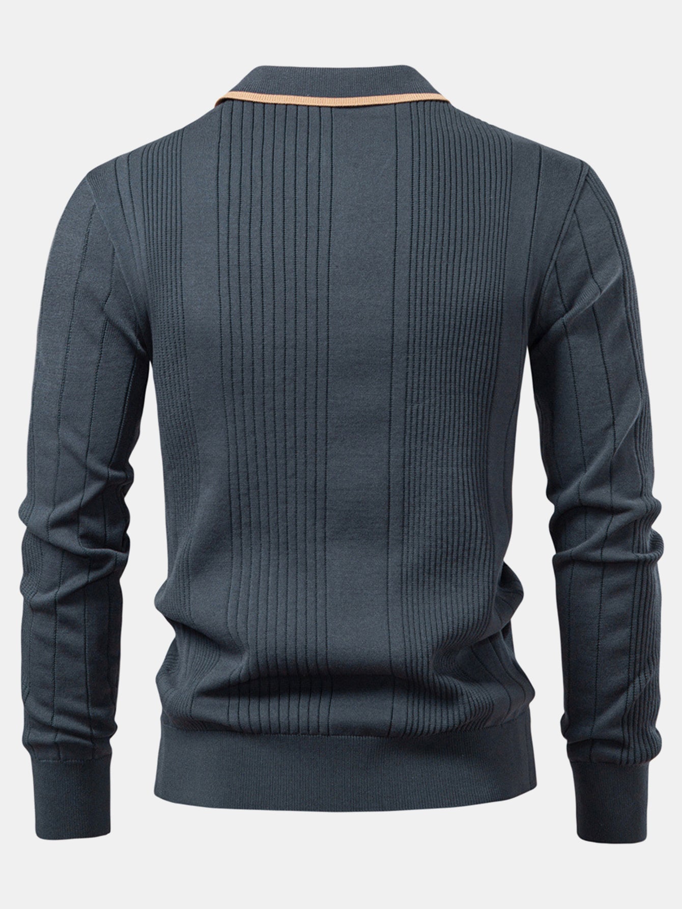 Set – jacquard polo pletené tričko a slim přiléhavé kalhoty