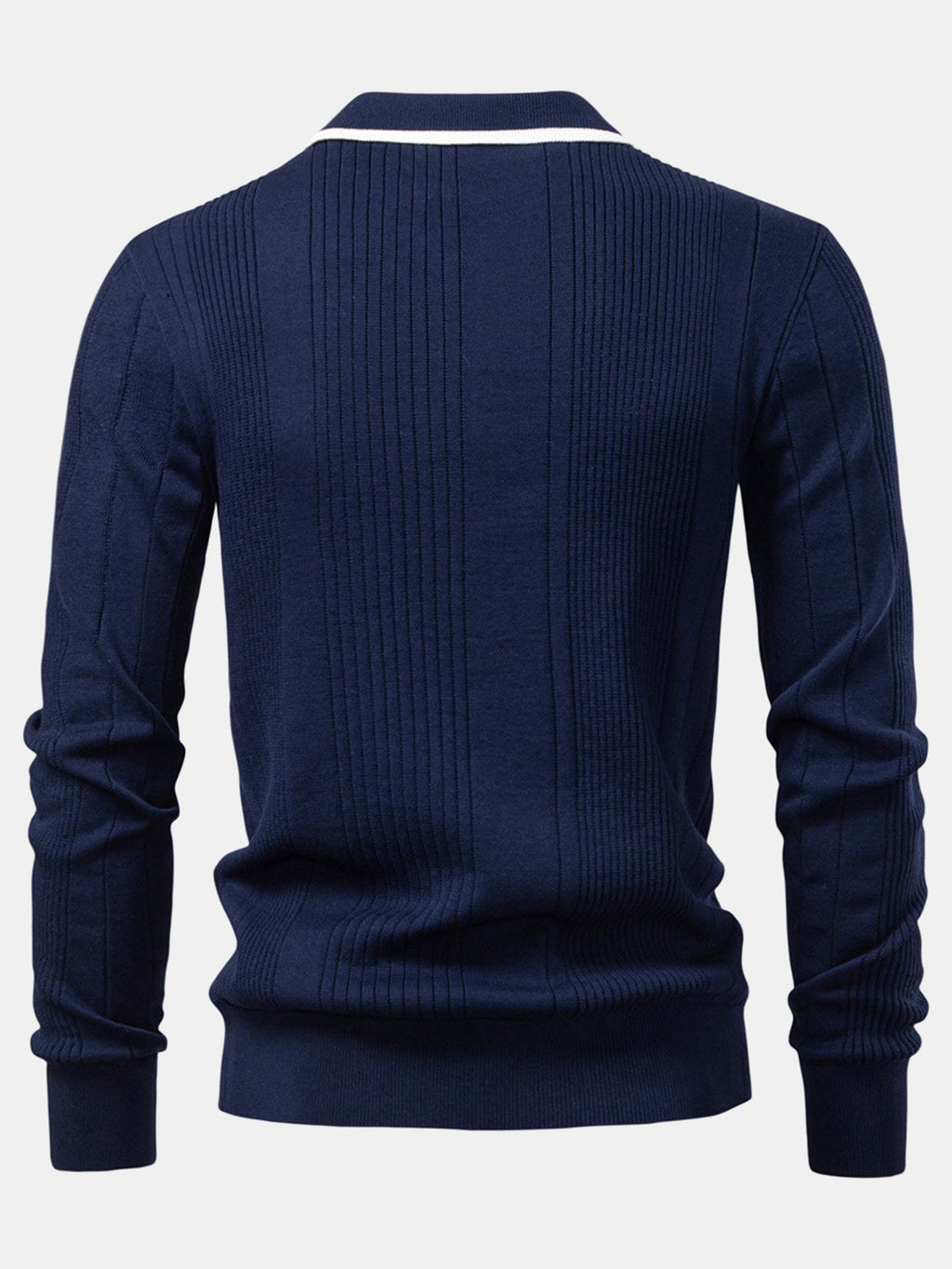 Set – jacquard polo pletené tričko a slim přiléhavé kalhoty