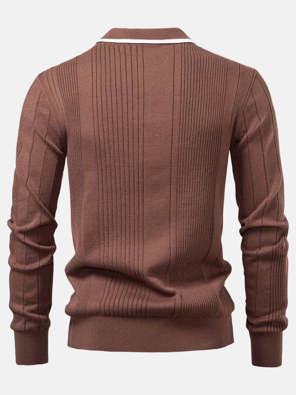 Set – jacquard polo pletené tričko a slim přiléhavé kalhoty