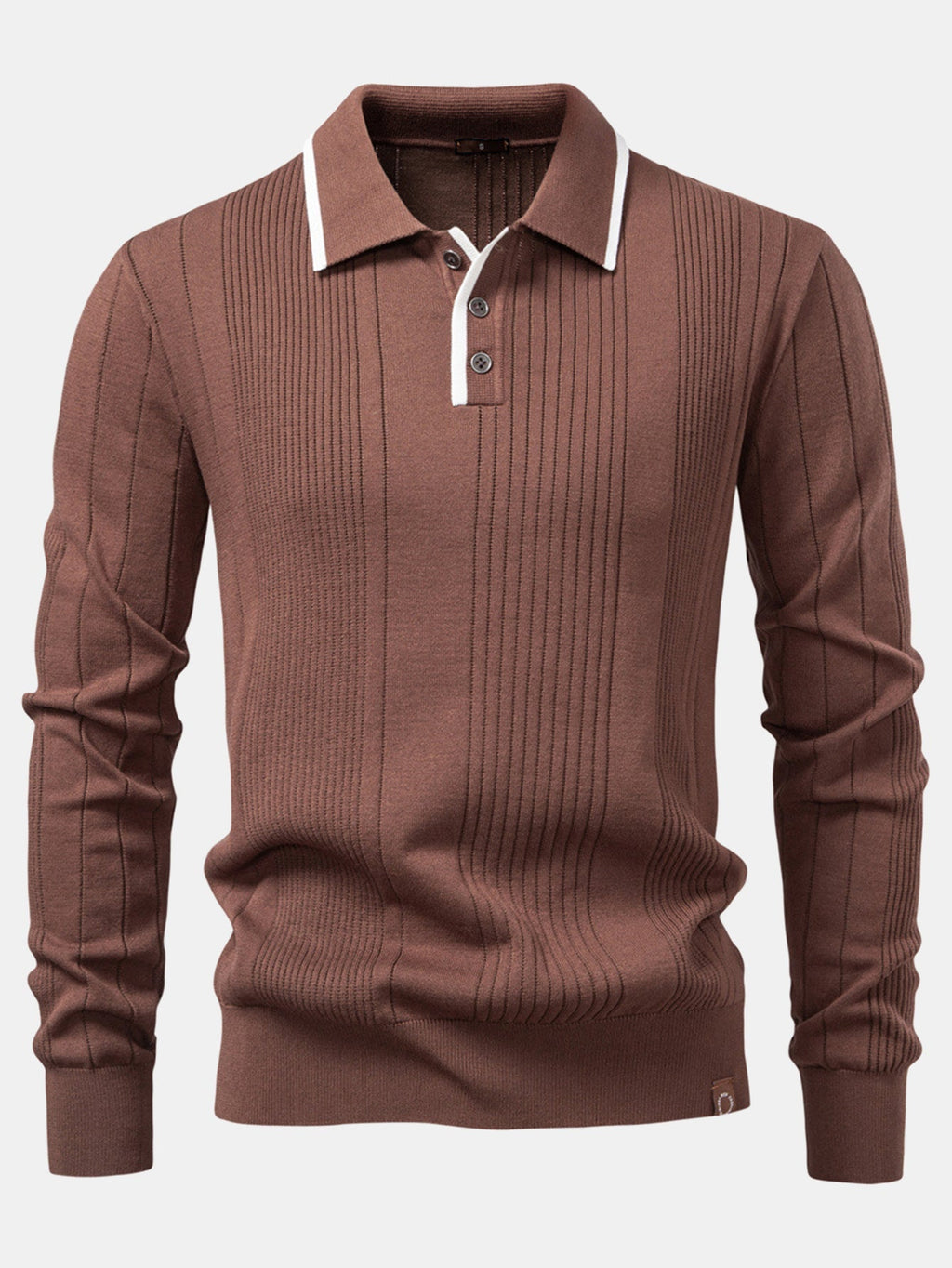 Set – jacquard polo pletené tričko a slim přiléhavé kalhoty