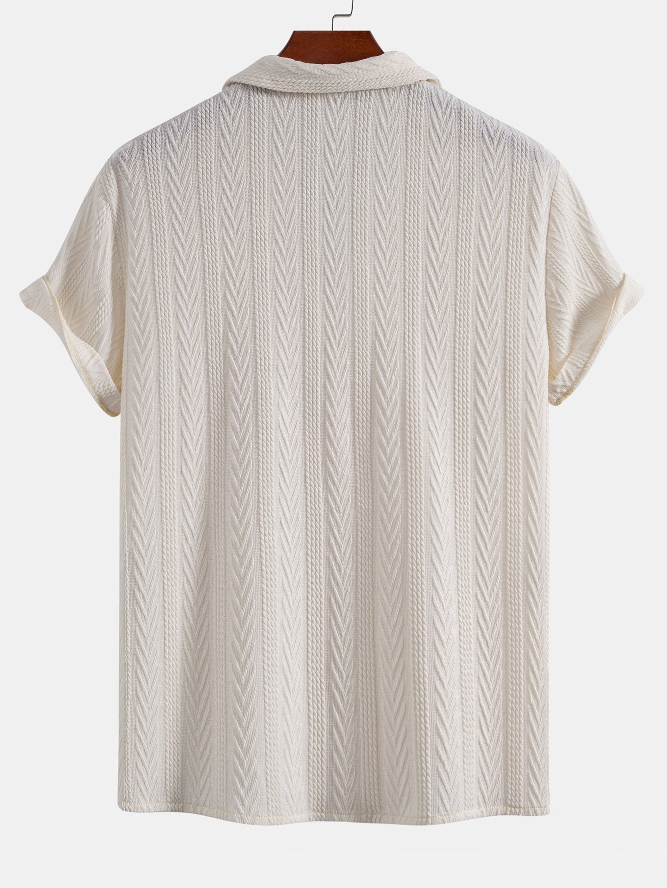 Set – kubánská jacquard košile a rovné casual kalhoty