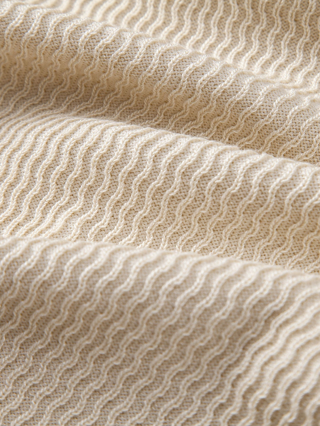 Set – V-výstřih jacquard polo svetr a rovné žebrované kalhoty