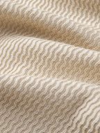 Set – V-výstřih jacquard polo svetr a rovné žebrované kalhoty