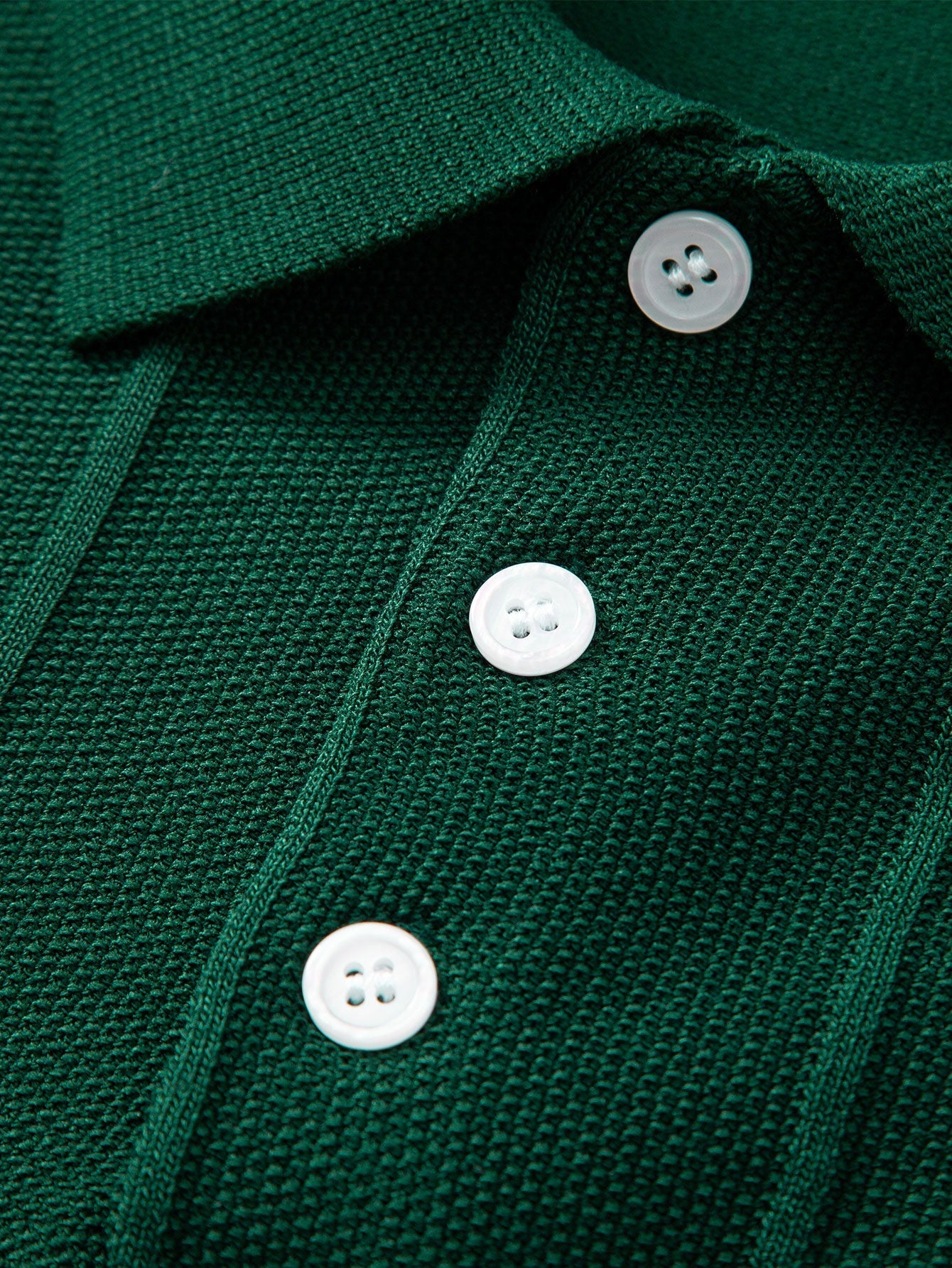 Set – pruhované jacquard polo pletené tričko a rovné kalhoty