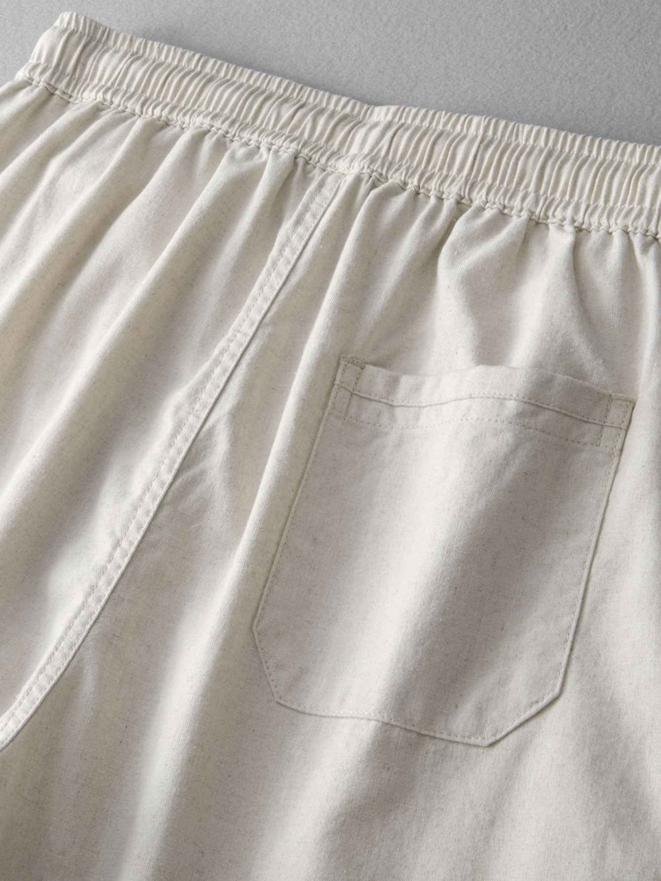 Set – kubánská jacquard košile a rovné lněné kalhoty