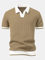 Set – V-výstřih polo svetr a rovné kalhoty