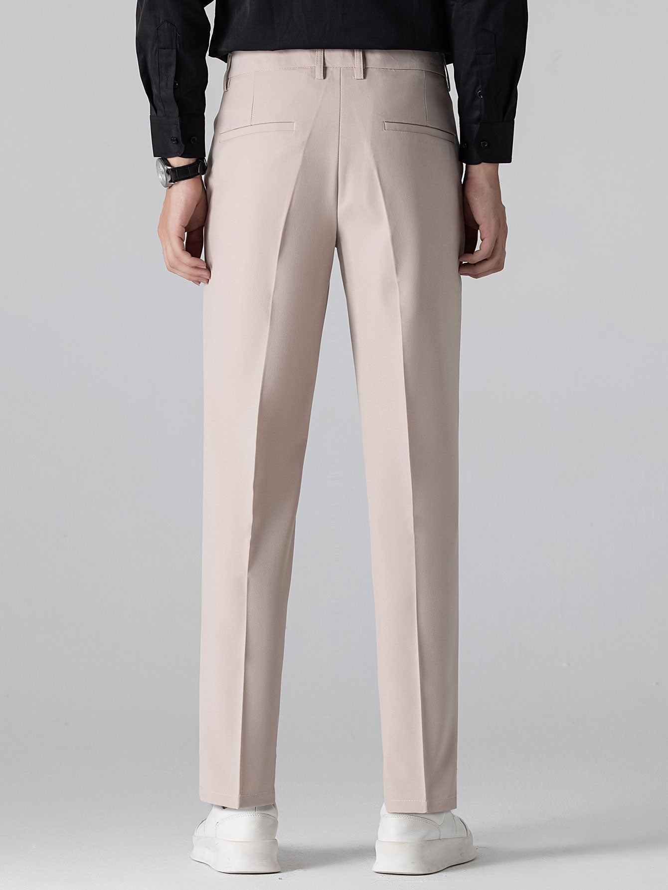 Set – pletené jacquard polo a slim tapered kalhoty