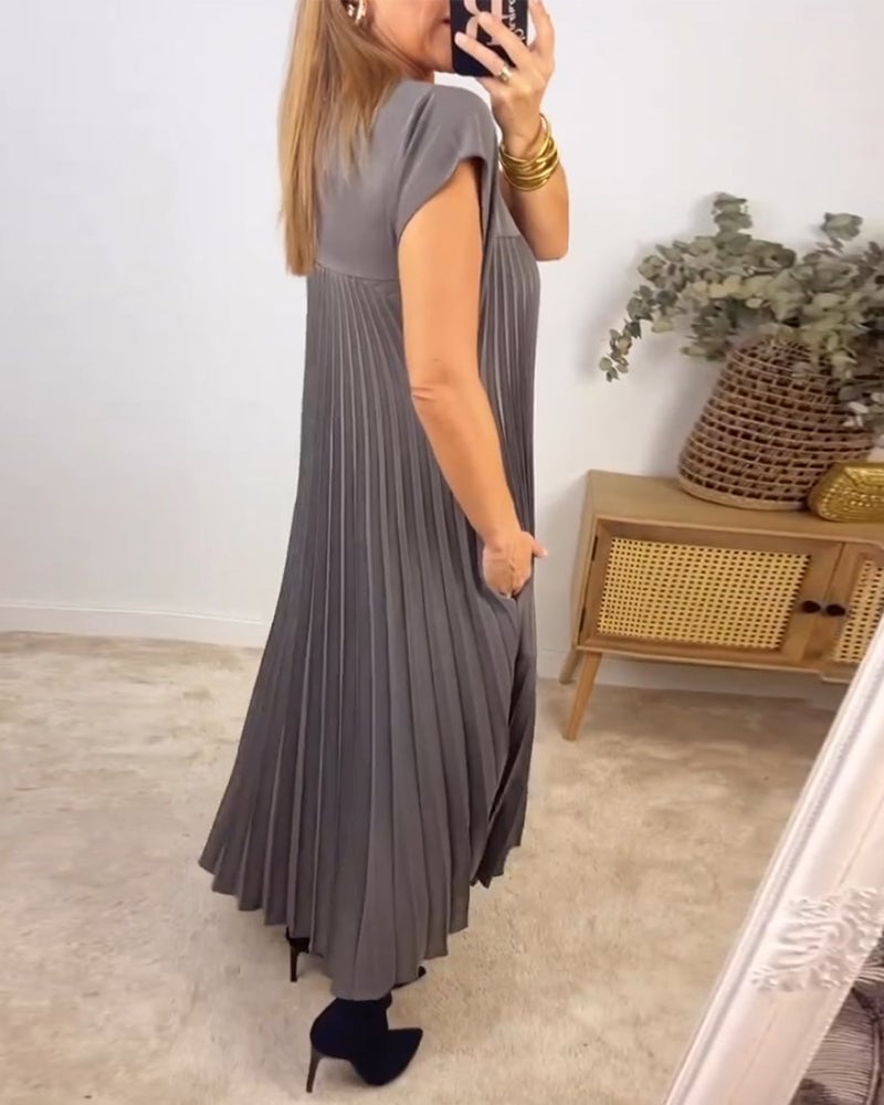 Dlouhé plisované casual letní šaty pro ženy