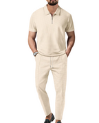 Elegantní dvoudílný set polo na zip