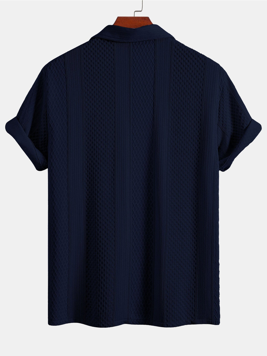 Set – geometrická jacquard košile a rovné kalhoty