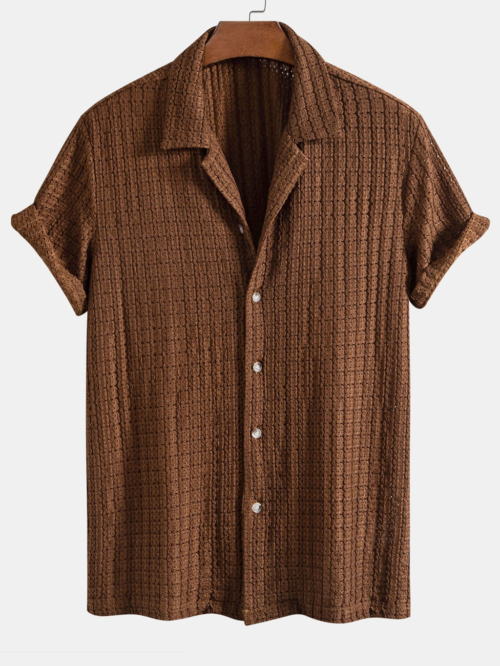 Set – kubánská jacquard košile a rovné zmačkané kalhoty