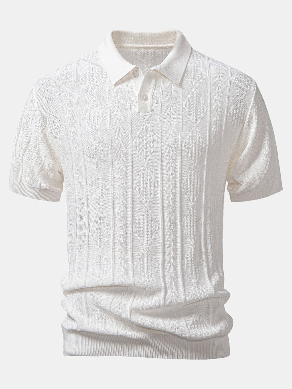 Set – jacquard polo svetr a slim tapered kalhoty