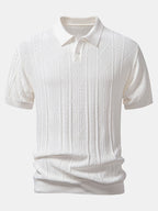 Set – jacquard polo svetr a slim tapered kalhoty