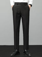 Set – polo pletené tričko na zip a slim kalhoty