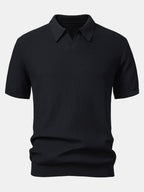 Set – pletené jacquard polo a slim tapered kalhoty