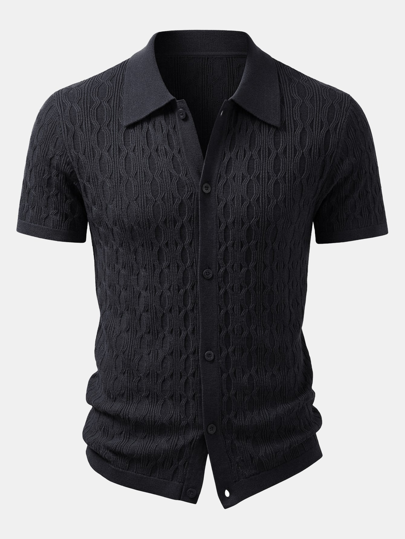 Set – jacquard košile a slim tapered kalhoty