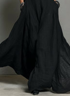 Maxi šaty bez rukávů z lnu – minimalistický styl