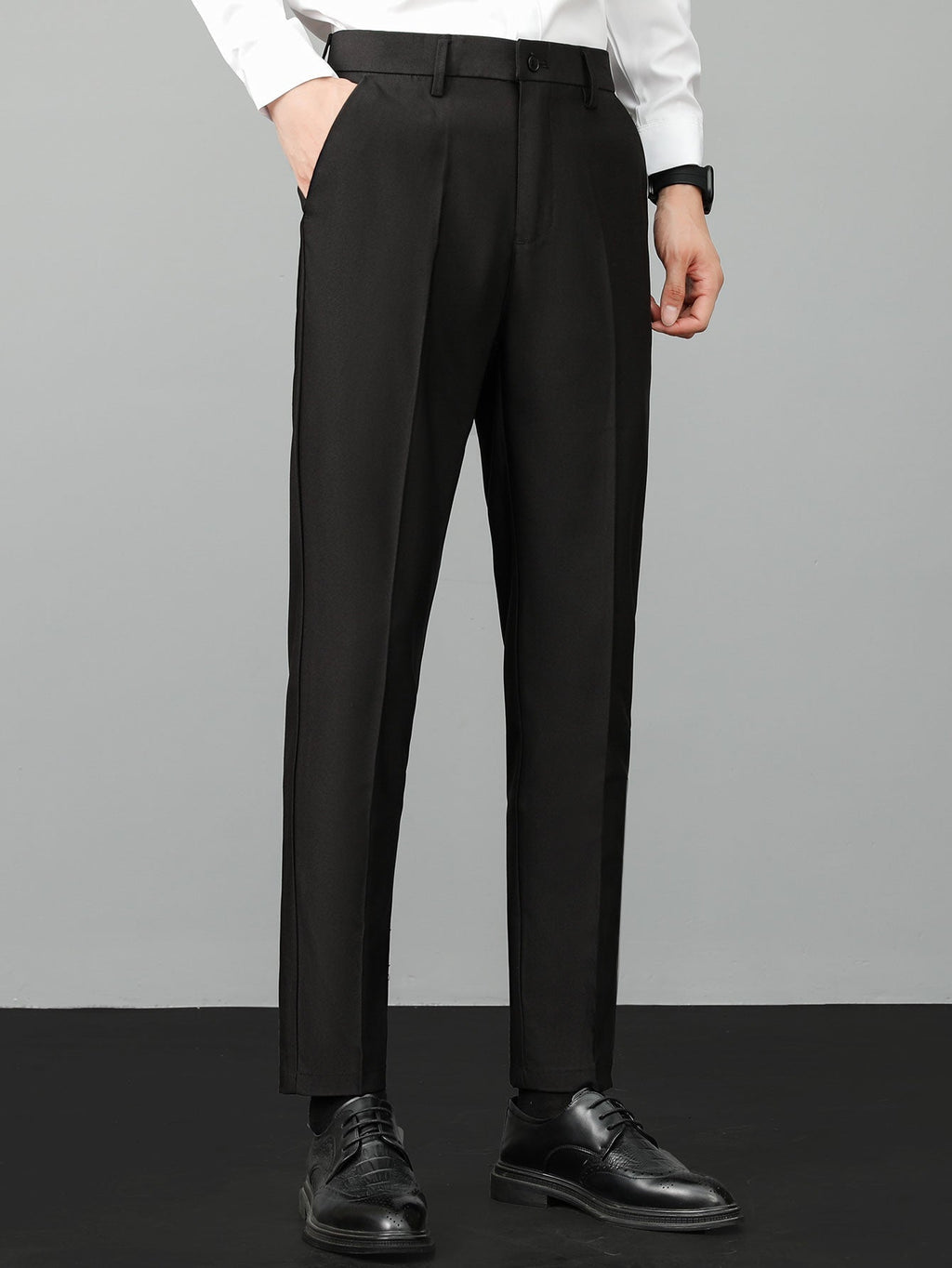Set – polo pletené tričko na zip a slim kalhoty