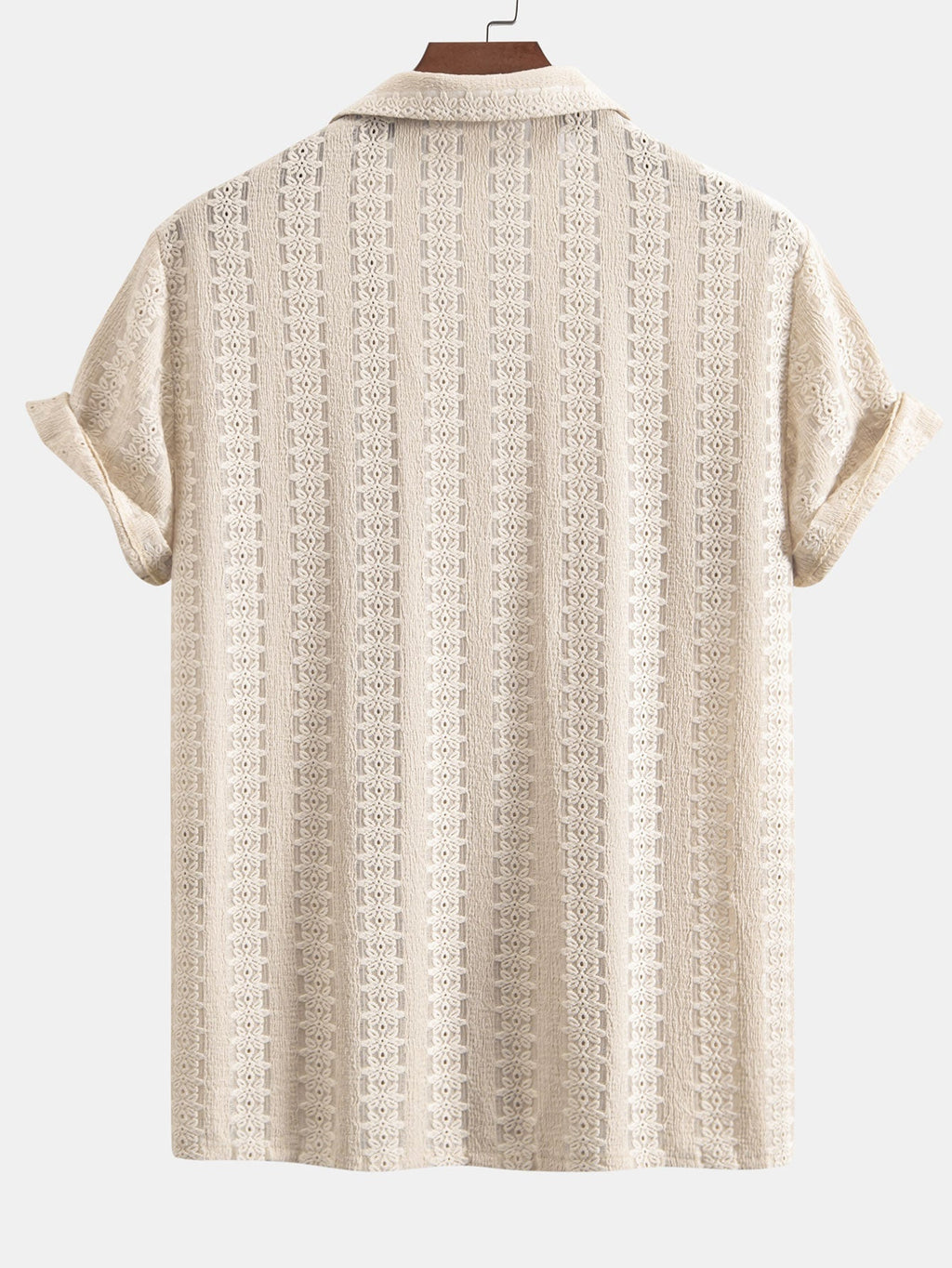 Set – kubánská jacquard košile s květinovým vzorem a rovné kalhoty