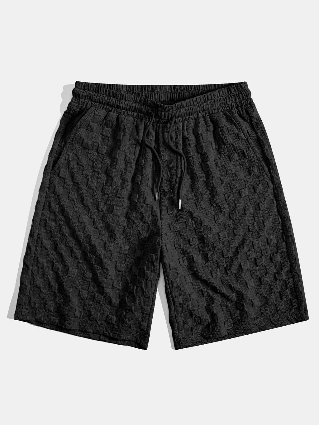 Set – košile a krátké kalhoty s kostkovaným jacquard vzorem