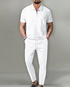 Elegantní dvoudílný set polo na zip