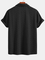 Set – kubánská jacquard košile s květinovým vzorem a rovné kalhoty