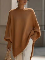 Dlouhý oversize pletený svetr z jemného materiálu