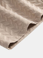 Set – geometrické jacquard polo a krátké kalhoty