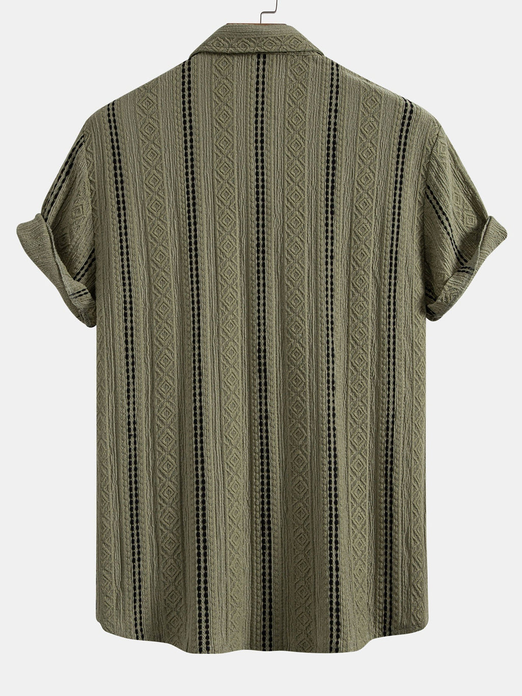 Set – pruhovaná jacquard košile a rovné kalhoty