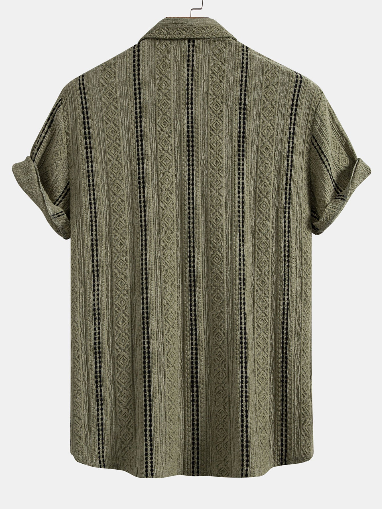 Set – pruhovaná jacquard košile a rovné kalhoty