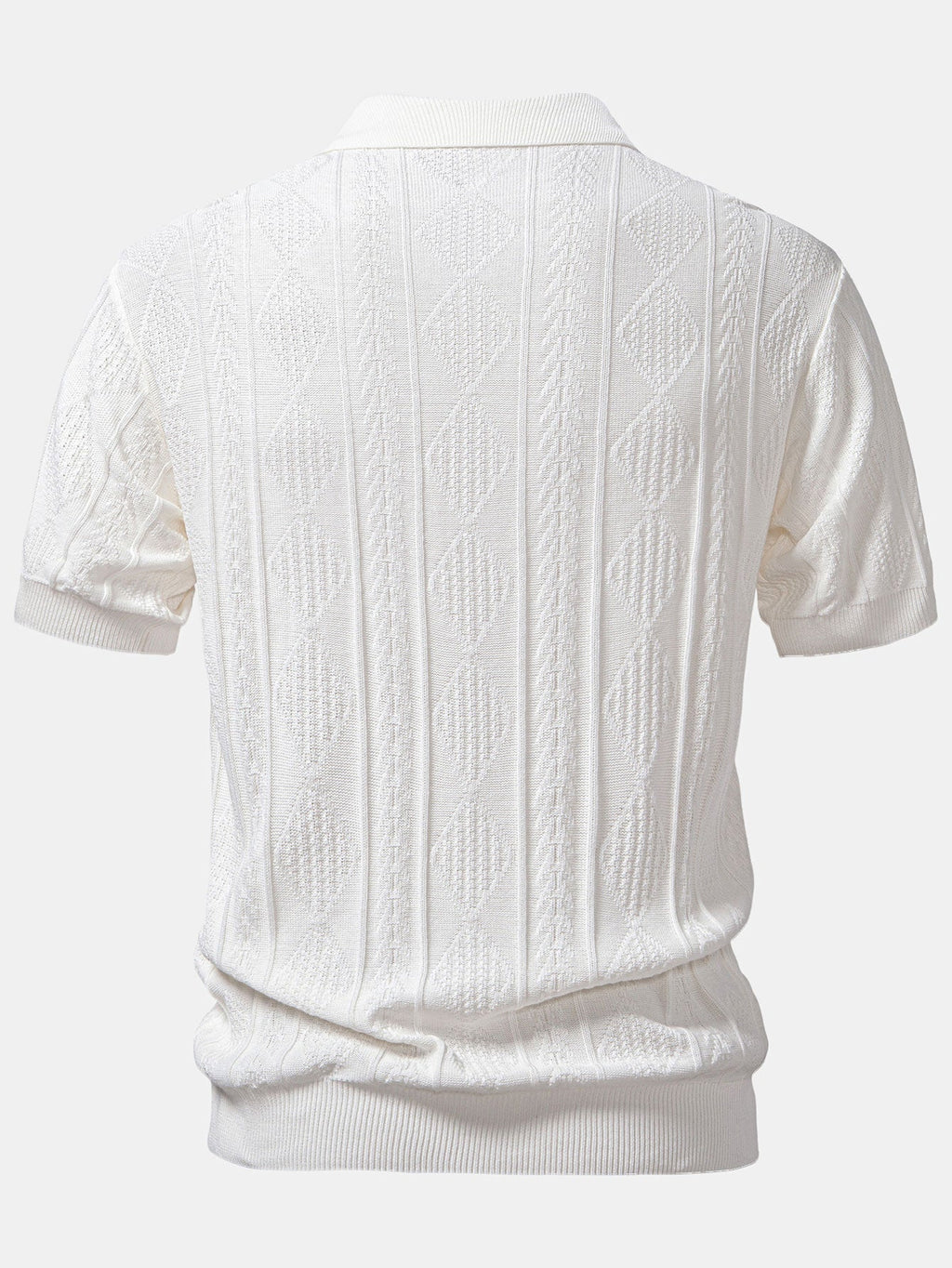 Set – jacquard polo svetr a slim tapered kalhoty