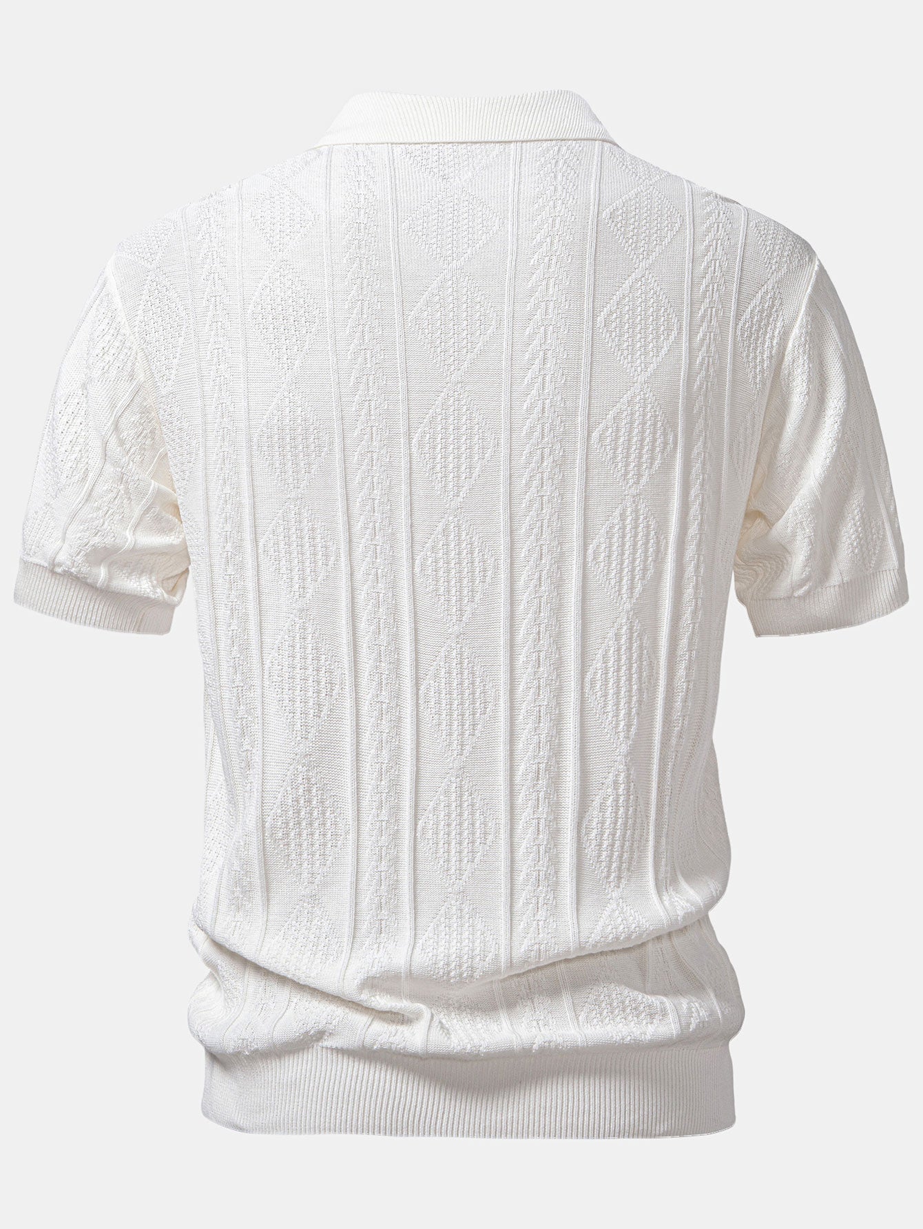 Set – jacquard polo svetr a slim tapered kalhoty