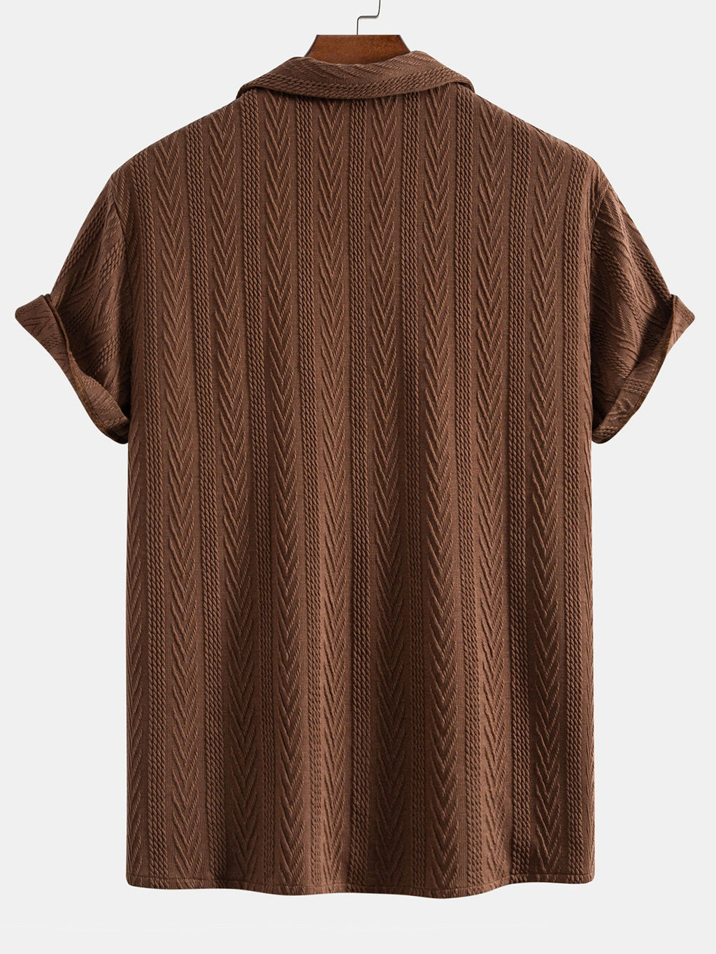 Set – kubánská jacquard košile a rovné casual kalhoty