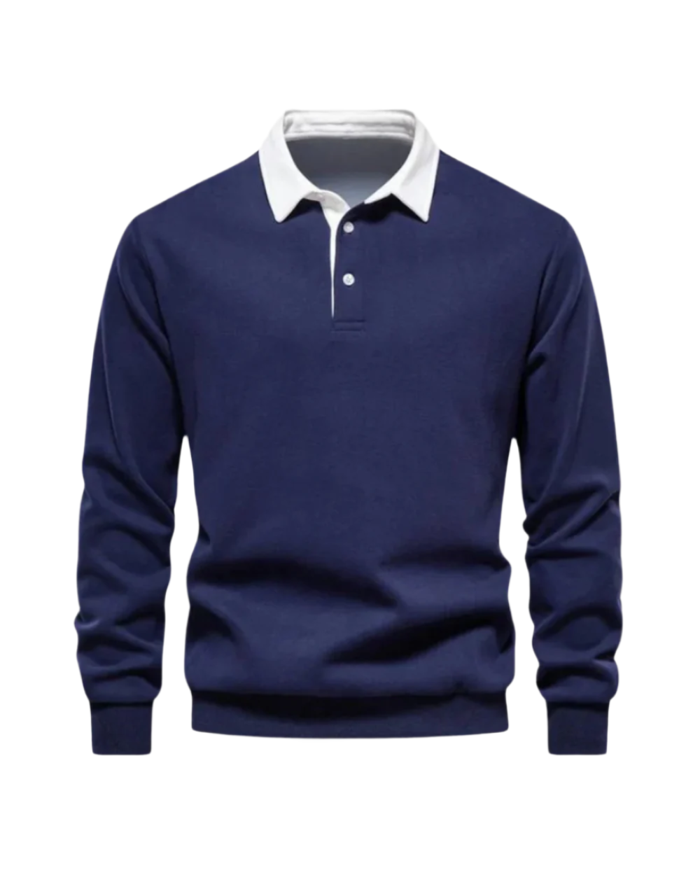 Casual polo svetr z jemného pletu