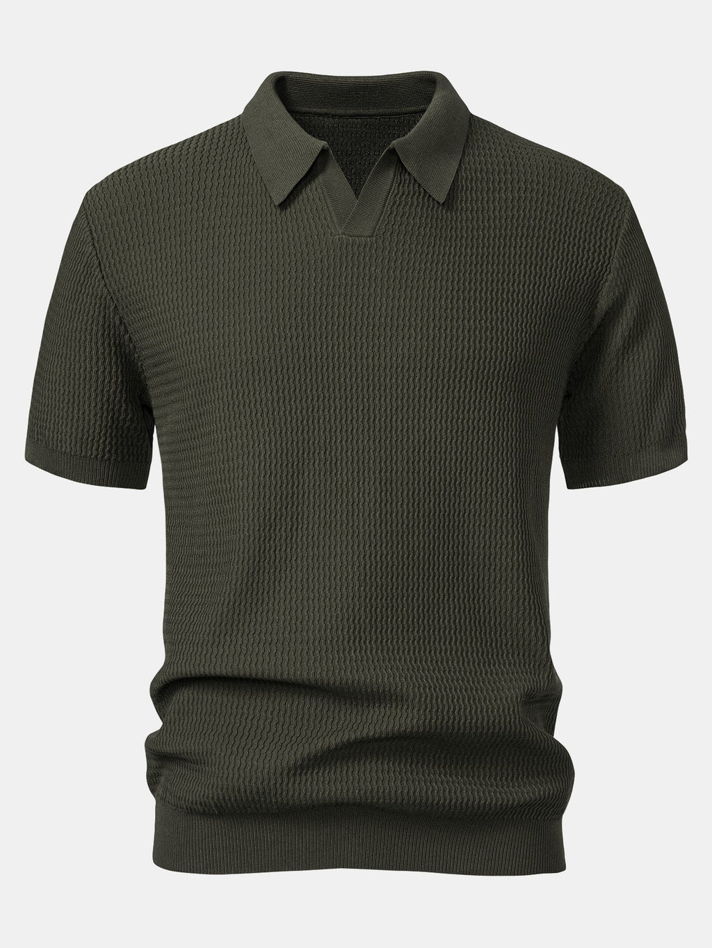 Set – pletené jacquard polo a slim tapered kalhoty