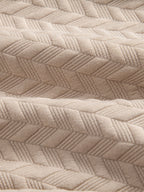 Set – geometrické jacquard polo a krátké kalhoty