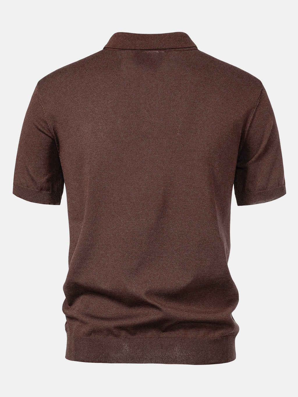 Set – pruhované jacquard polo pletené tričko a rovné kalhoty