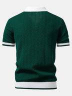 Set – V-výstřih polo svetr a rovné kalhoty