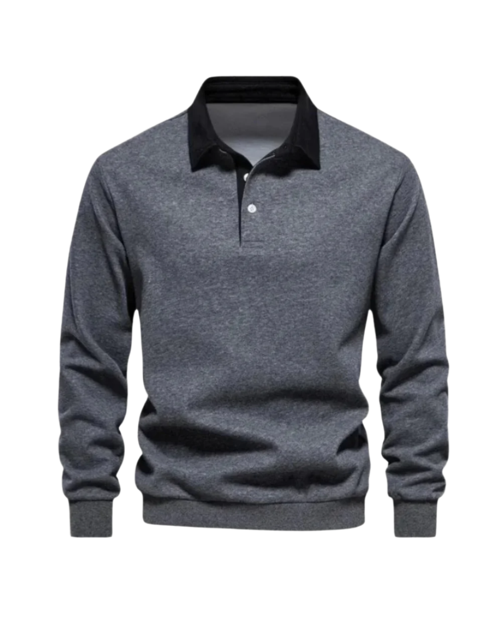 Casual polo svetr z jemného pletu