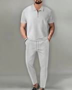 Elegantní dvoudílný set polo na zip