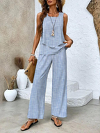 Letní elegantní dámský set – halenka a kalhoty