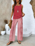 Letní elegantní dámský set – halenka a kalhoty