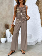 Letní elegantní dámský set – halenka a kalhoty