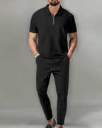 Elegantní dvoudílný set polo na zip