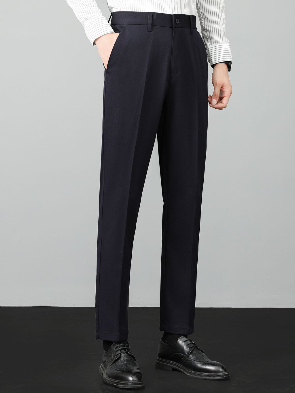 Set – polo pletené tričko na zip a slim kalhoty