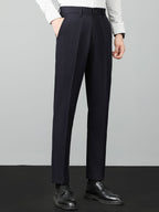 Set – polo pletené tričko na zip a slim kalhoty