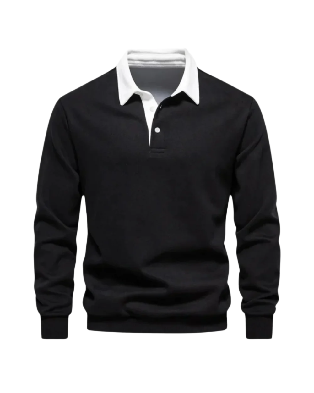Casual polo svetr z jemného pletu
