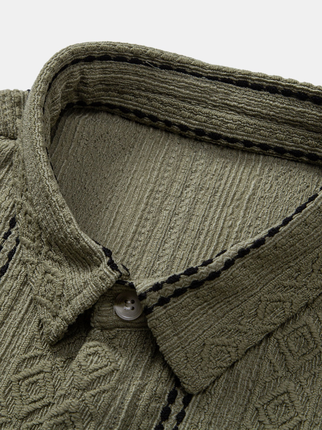 Set – pruhovaná jacquard košile a rovné kalhoty