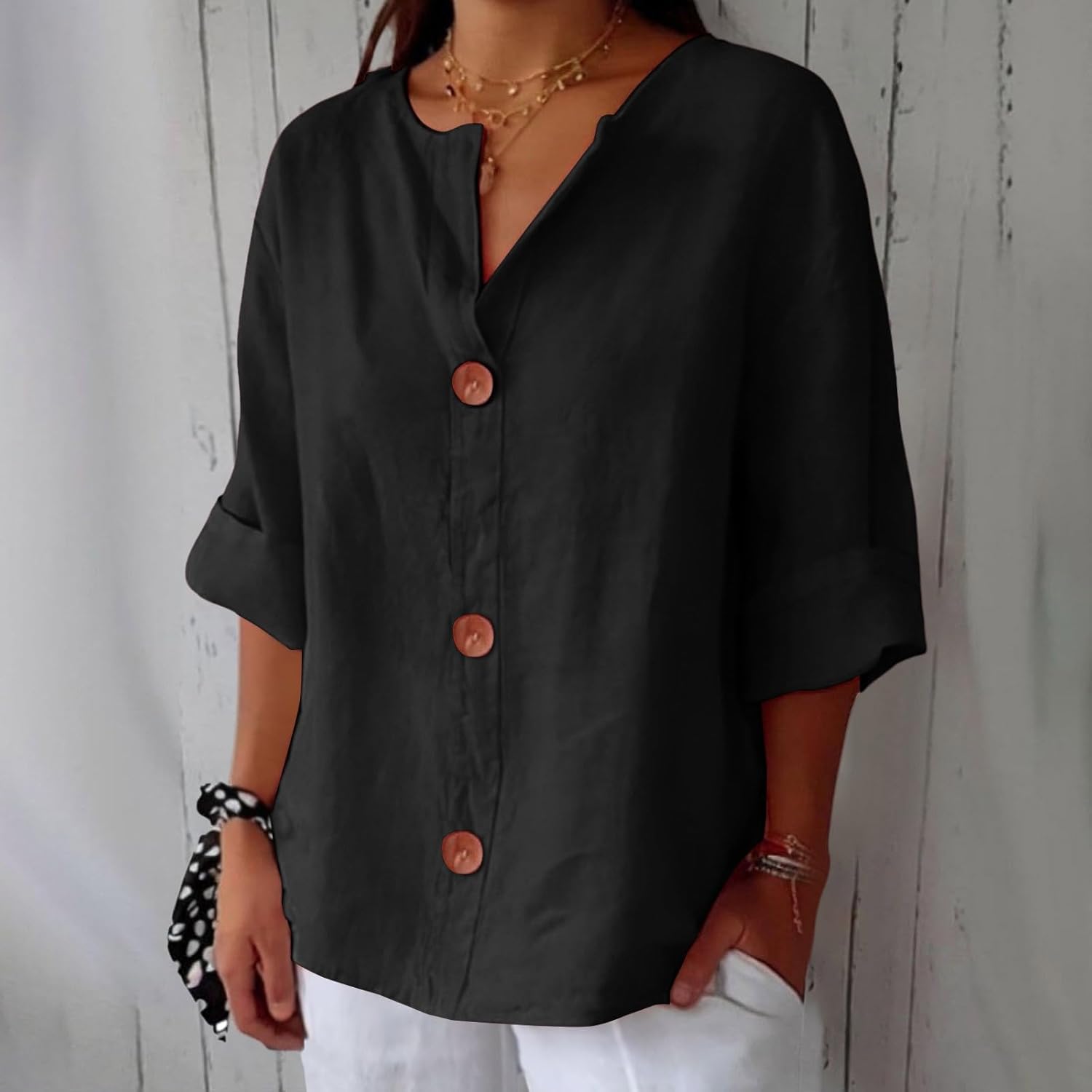 Minimalistická oversize halenka se svislou strukturou