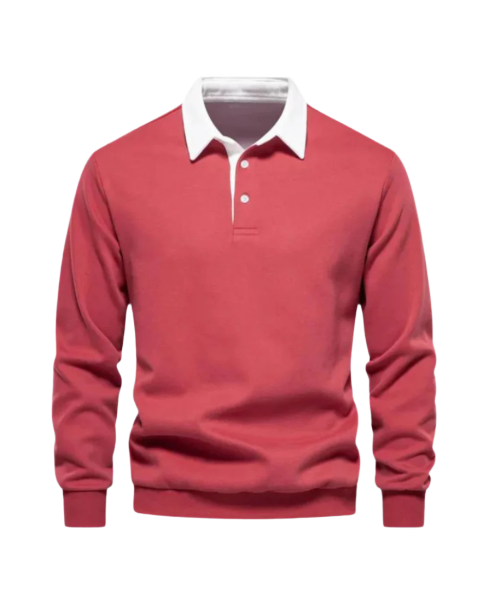 Casual polo svetr z jemného pletu